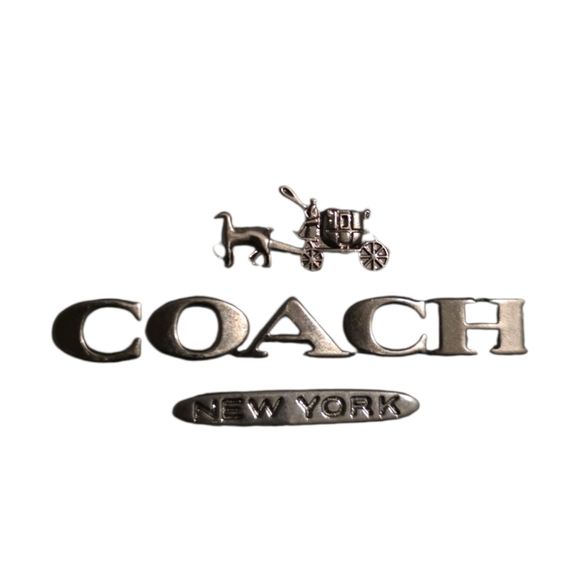 Coach Pewter Leather Handbag Crossbody Bag With Dust Bag - Picture 3 of 7